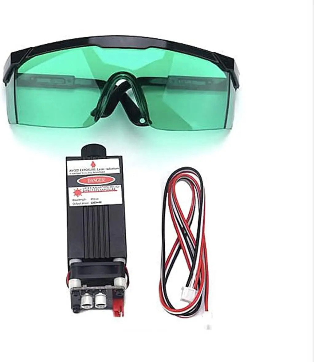 1000mw 450NM Adjustable Focus TTL PWM Control 1W Laser Module Head With Glasses For Wood Plastic CNC 1610 3018 4240 4540