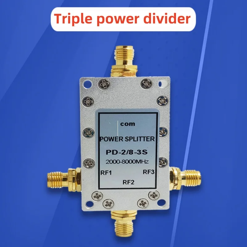 Triple power divider 2-8G power divider 2.4G 5.8G WIFI combiner SMA  one to three 2000-8000MHz microstrip power divider