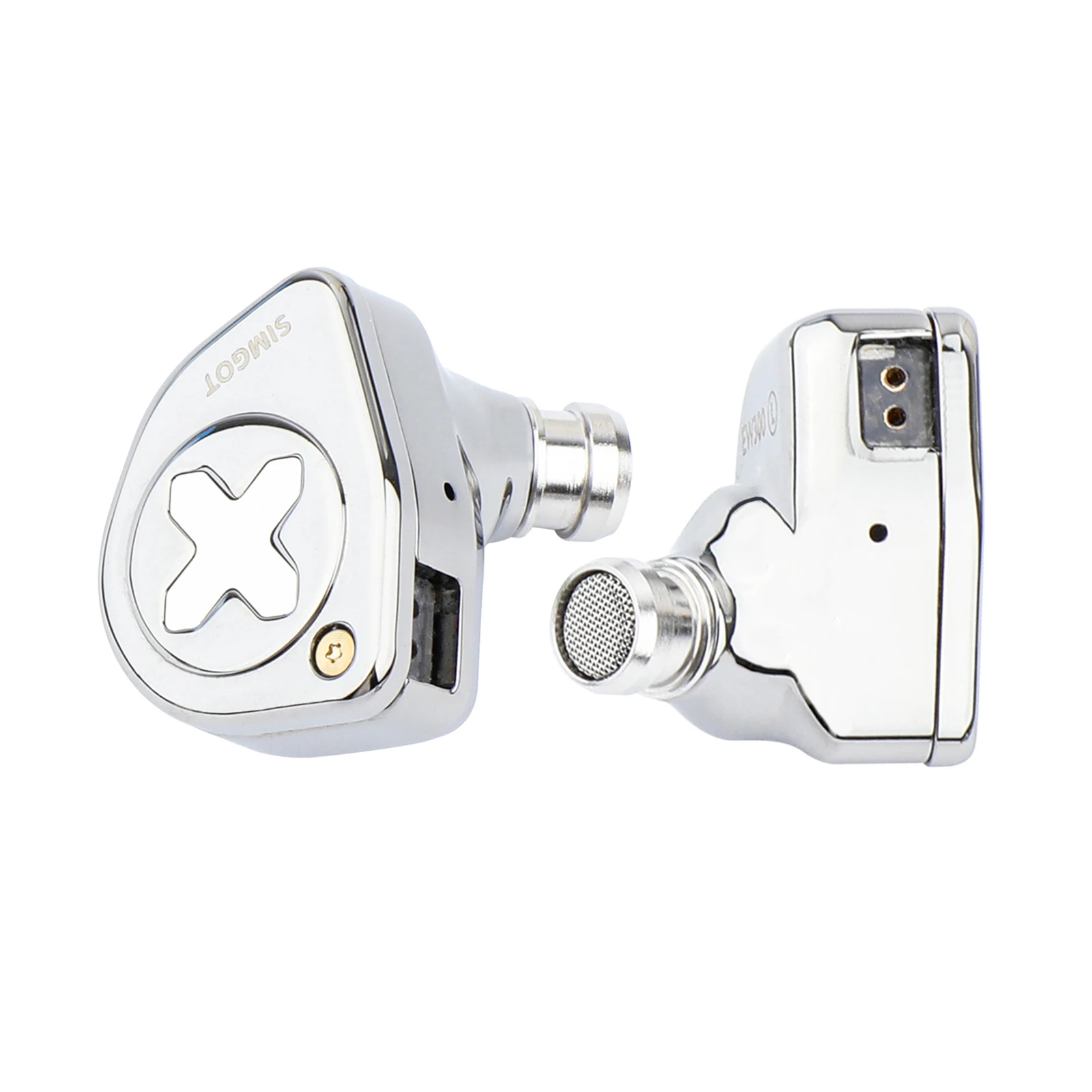 SIMGOT EW300 1DD+1Planar+1PZT Hybrid Driver IEM HIFI Earphones with Detachable Nozzles Silver-Plated OFC IEM Cable for Musician 2
