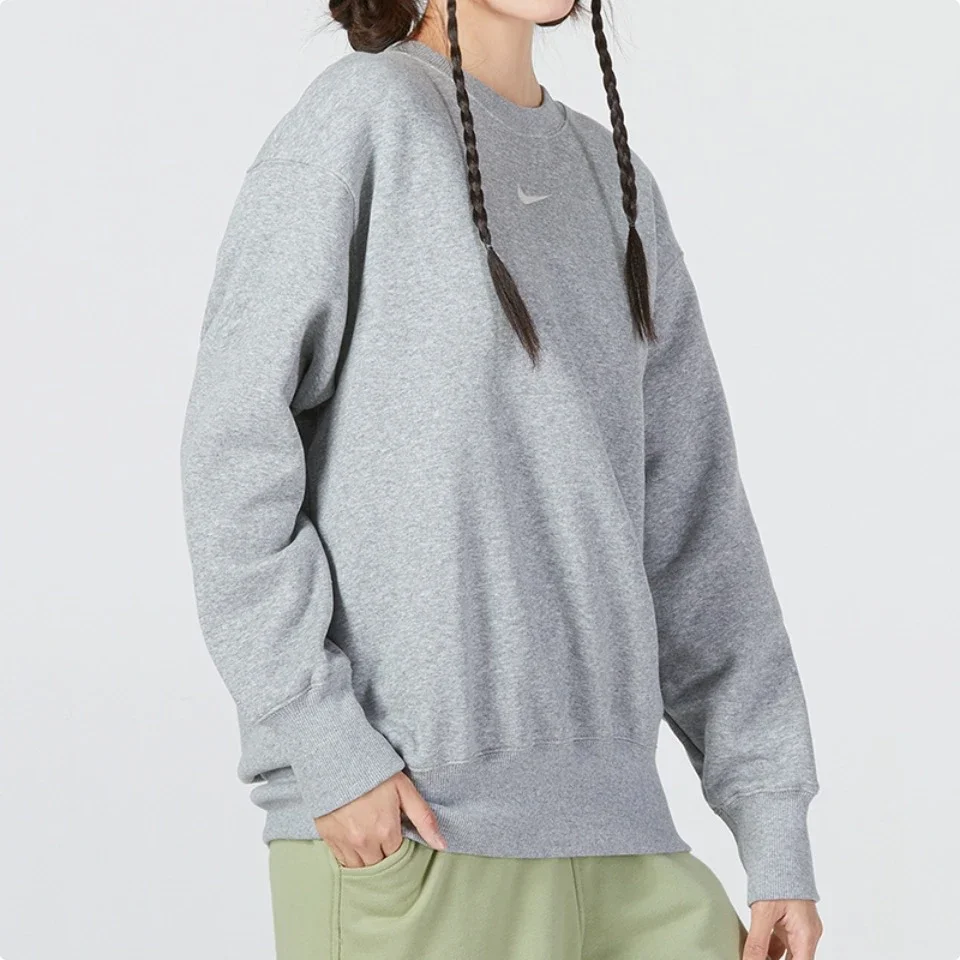 Nike Women's Crewneck Sweatshirt Winter Fleece-Lined Pullover DQ5734-063