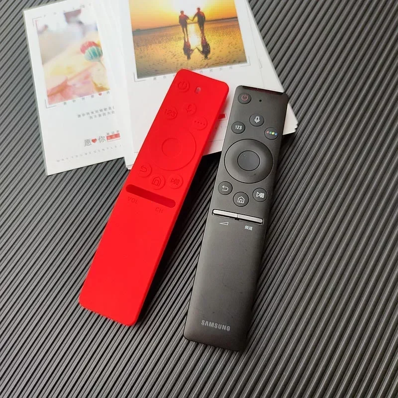 1Pc Silicone Cover Case For Samsung Voice TV Remote Control Protective Sleeve Q60Q70Q80 7700 BN59 Serie All-inclusive Dust-proof 5
