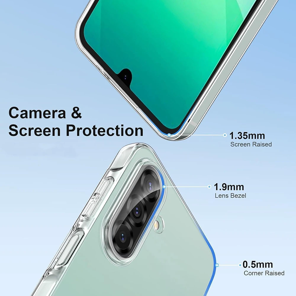 Crystal Clear Silicone Soft Case - Shockproof TPU Slim Back Cover
