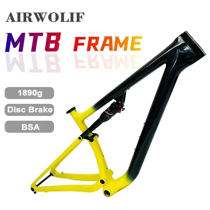 

2023 Airwolf Carbon Frame 29er Mountain Carbon Bike Frames 148*12mm Thru Axle BSA BOOST 29er MTB Frameset Cycling Parts