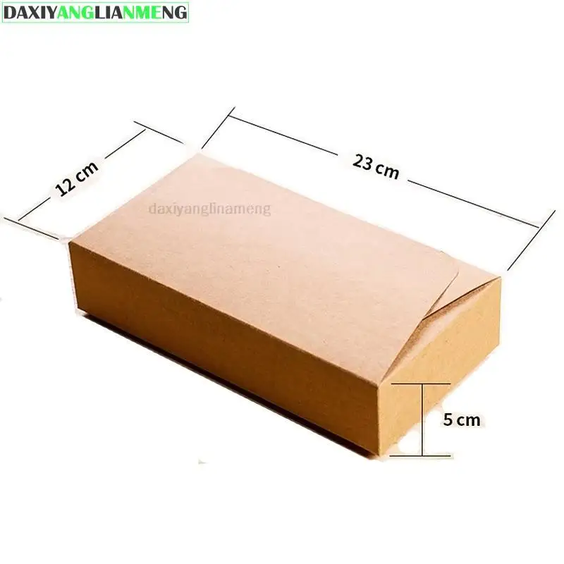 

20 шт./лот 23x12x5 см Новая Подарочная коробка из крафт-картонной бумаги прямоугольные коробки для печенья пищевые конфеты песня необычная упаковка для выпечки Бесплатные веревки