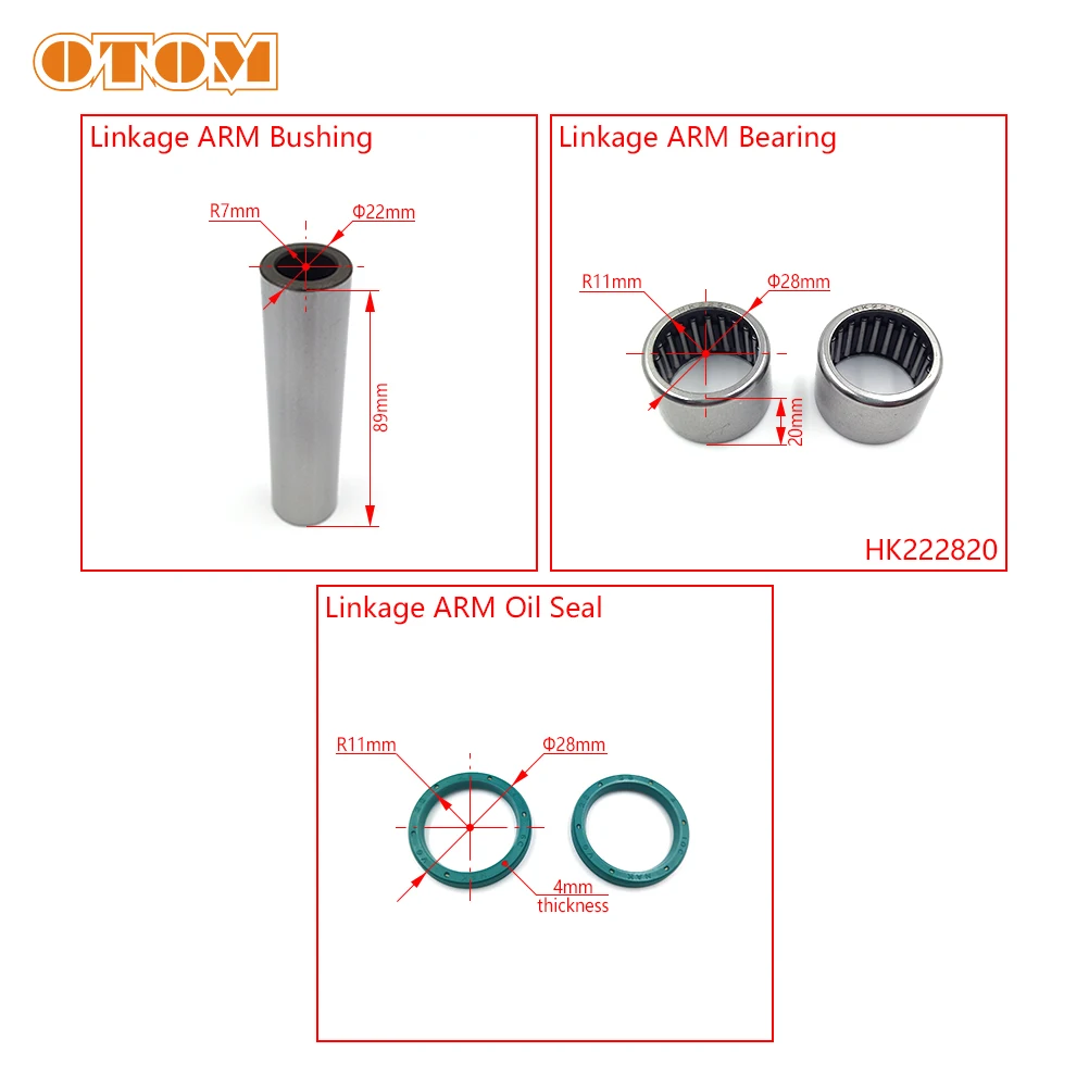 OTOM Swing Arm Bearing Seal Kit Motorcycle Rear Shock Triangle Lever Linkage Oil Seal Needle Roller Bushing For KTM HUSQVARNA TE auto spare parts tools