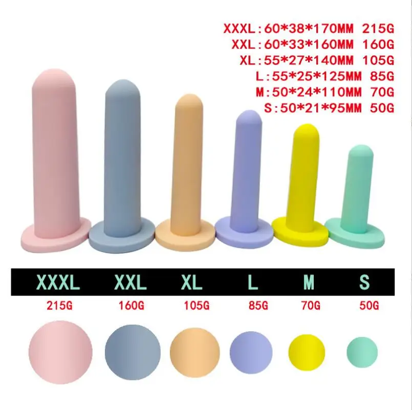 Silicone Dilators for Pelvic Floor Strengthening 6 Different Sizes Pelvic Floor Training Device Women Dilators for Women