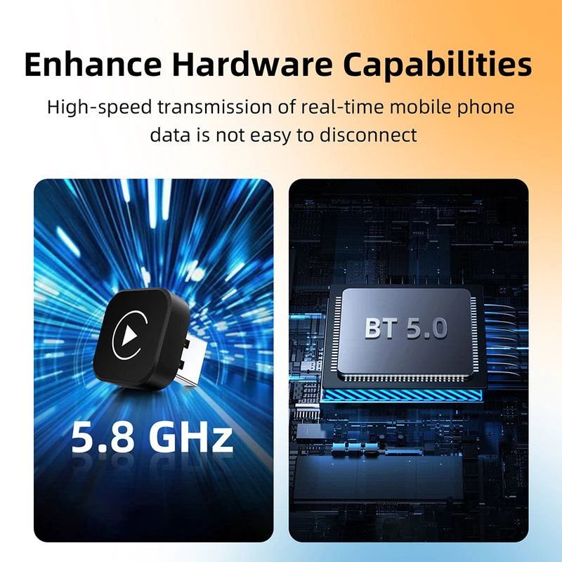 2in1 Wireless CarPlay Dongle Android Auto Adapter AI Smart Box Car...