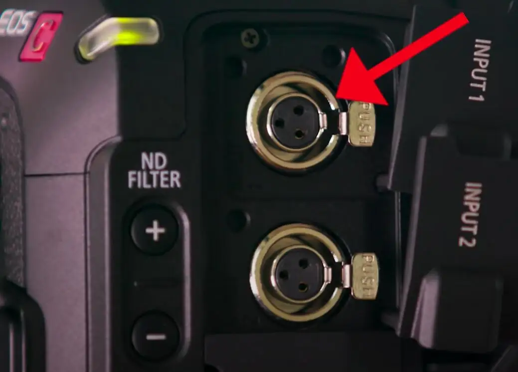 de áudio para lectrosonics receptor lr para canon eos c70 câmera
