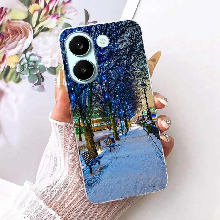Colorful Flowers Painted Soft Slim Phone Case Cover