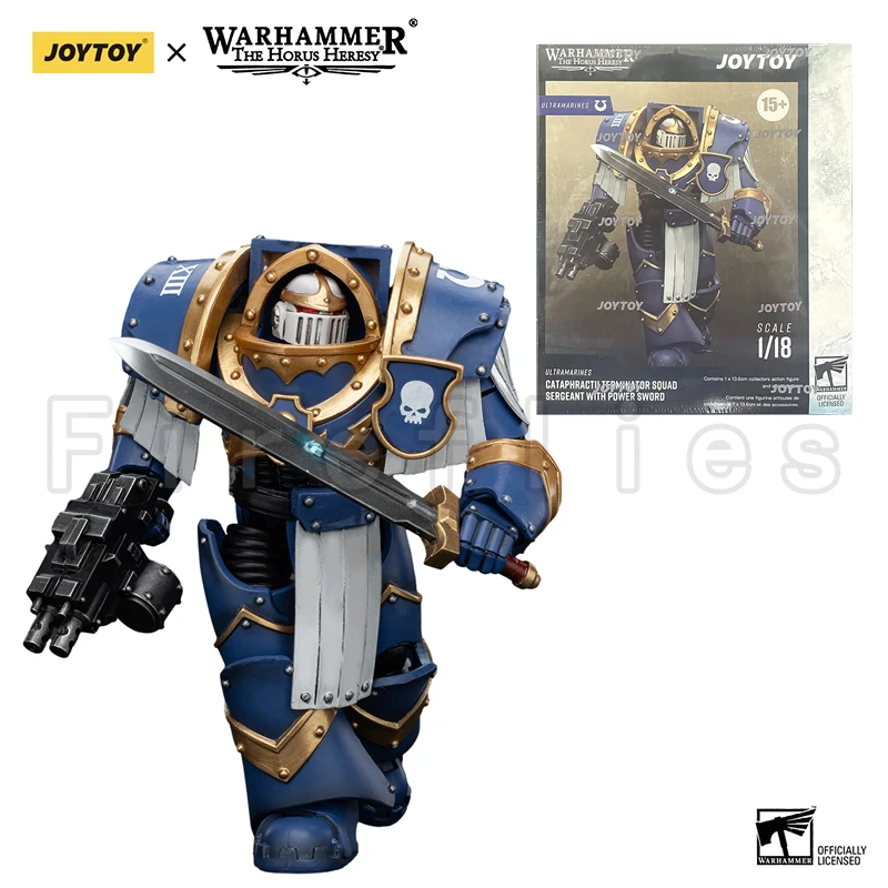 JOYTOY 1/18 Warhammer 40k Ultramarines Cataphractii Terminator Squad - Action Figure Set 3 Pezzi 13.6cm Collezionabili