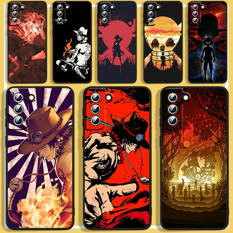 Casetify Hot Cartoon One Piece Phone Case Per Samsung S8 S9 S10 S20 S21 S22 Plus 4G S10E 5G Lite Ultra Fe Black Cover Funda Soft