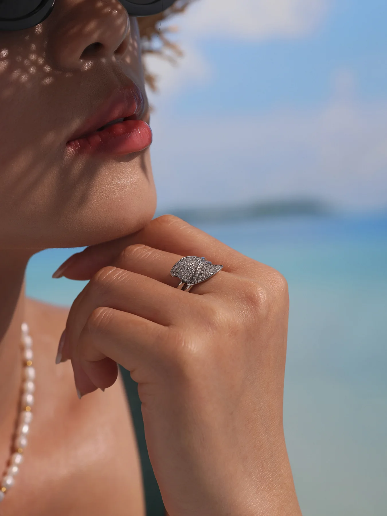 316 Edelstahl Vergoldeter Luxus-Ring für Damen, Zirkon-Flügel 18K Goldfarben Silber Paar-Verlobungsring Mädchen Charm-Schmuck – Detail 4