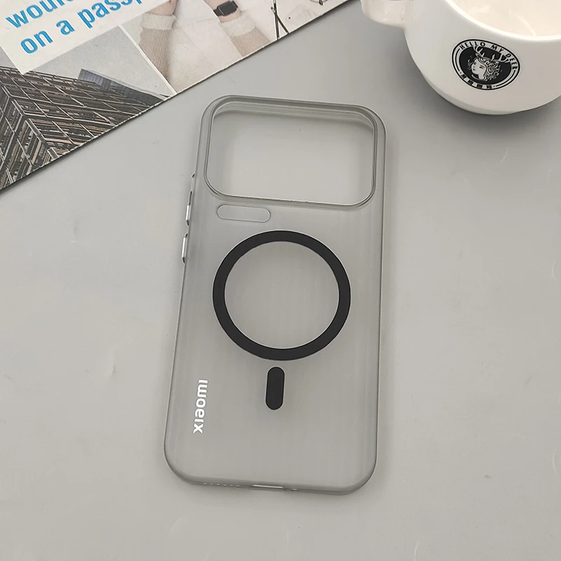 Matte Stripe Translucent Case with Magsafe Wireless Charging Compatibility