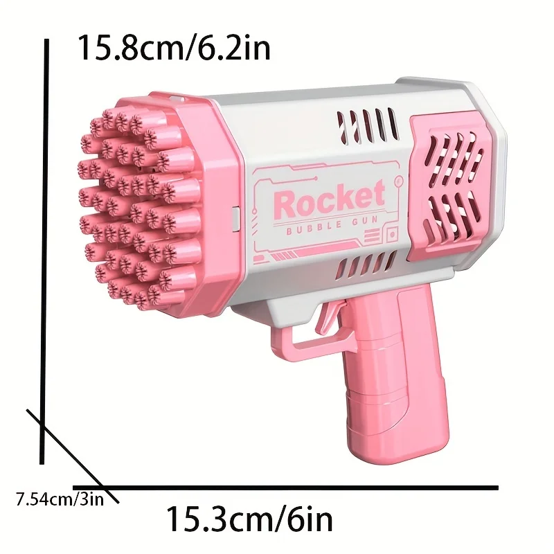 Bubble Machine 40 Hole Handheld Fully Automatic Space Light Electric CHILDREN'S Toys without Battery without Bubble Water