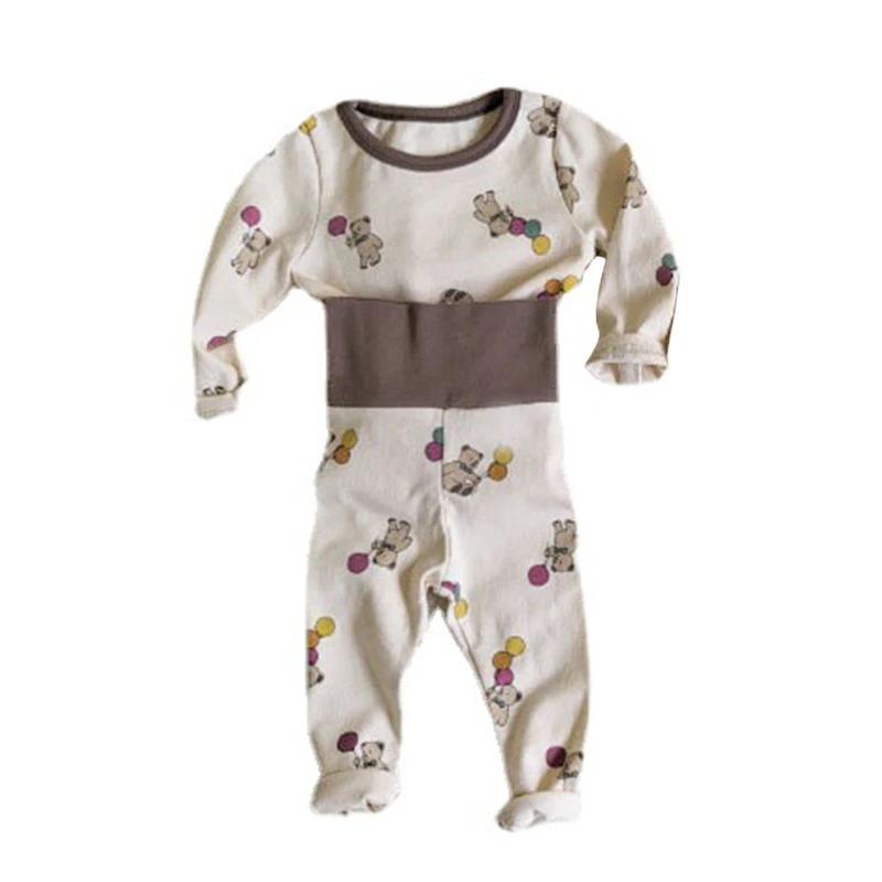 

LZH 2022 New Baby Girl Clothes Autumn Casual Clothing Suits Infant Baby Little Bear Balloon Printed Set Top + Pants Set 0-3 Year