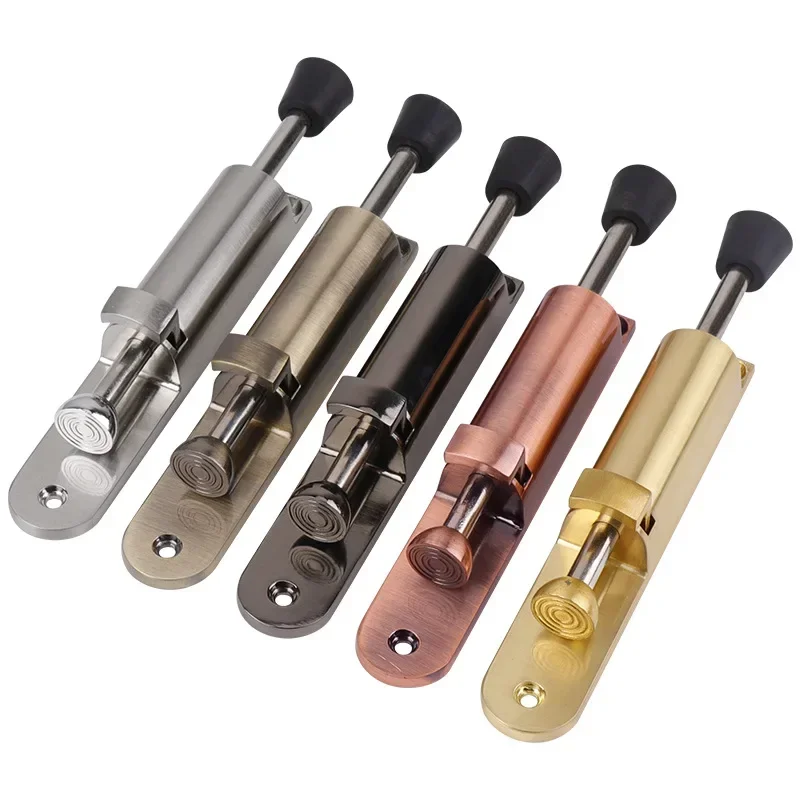 Stainless Steel Telescopic Door Stopper Silver Spring Loaded Step-On Door Holder Stops For Household Hardware door stopper