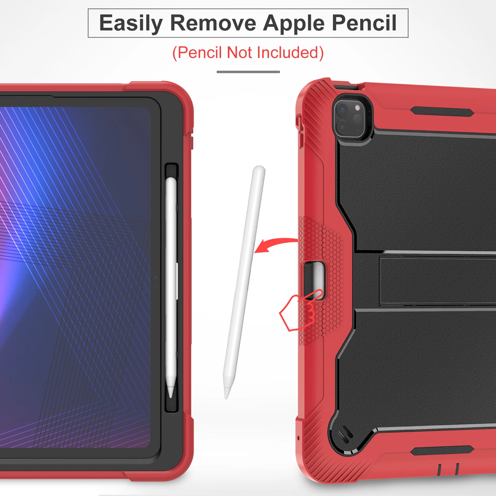 Premium Shockproof Tablet Case with Built-in Stand and Enhanced Lens Protection