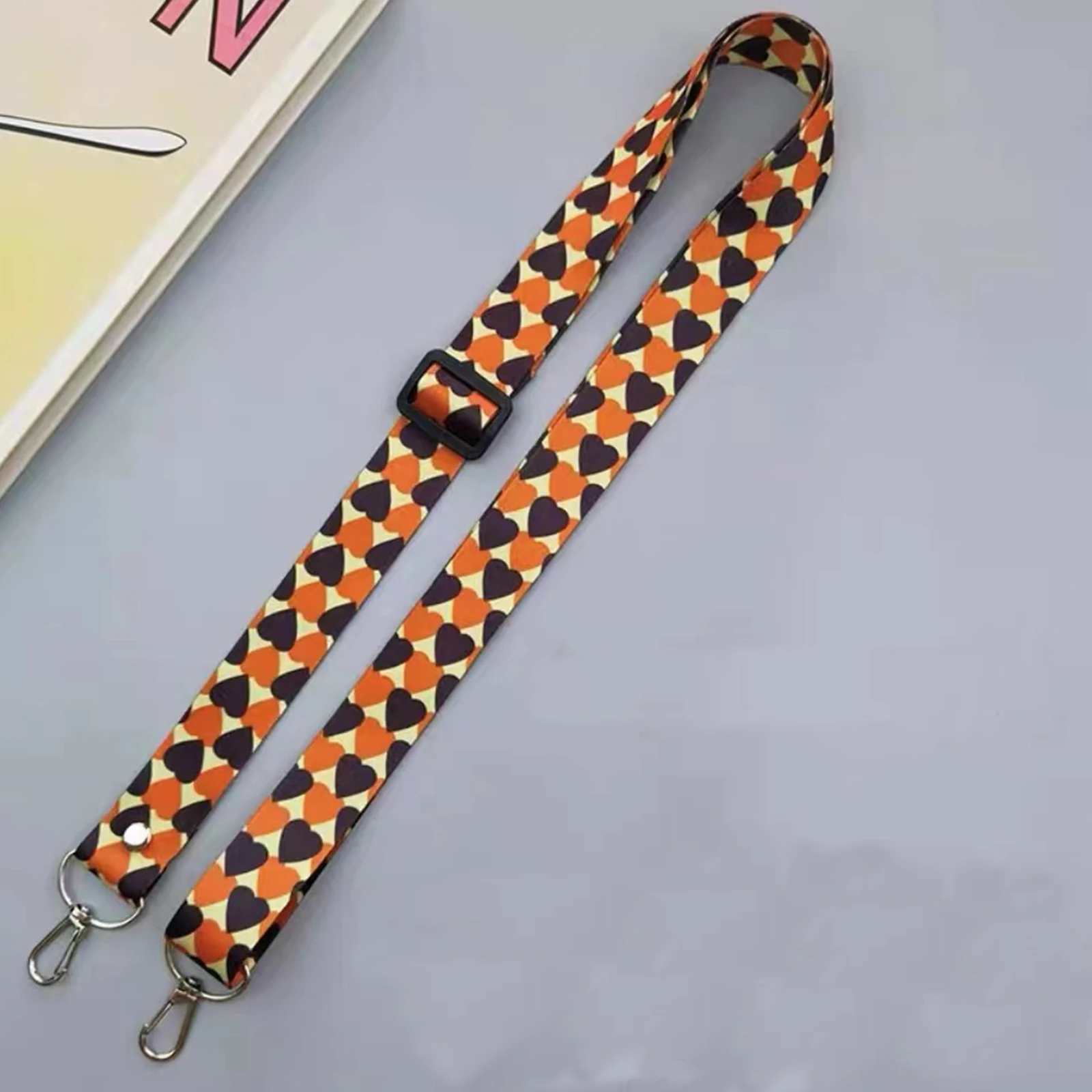 Adjustable Crossbody Phone Lanyard with Double Buckle and Colorful Strap