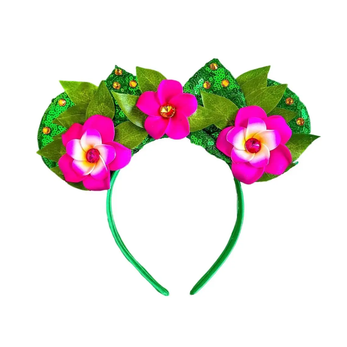 Hair Headband Accessories Mickey Mouse Ears Headband Kid Adult Festival Party Sequins Bow Women Baby Girl Gift