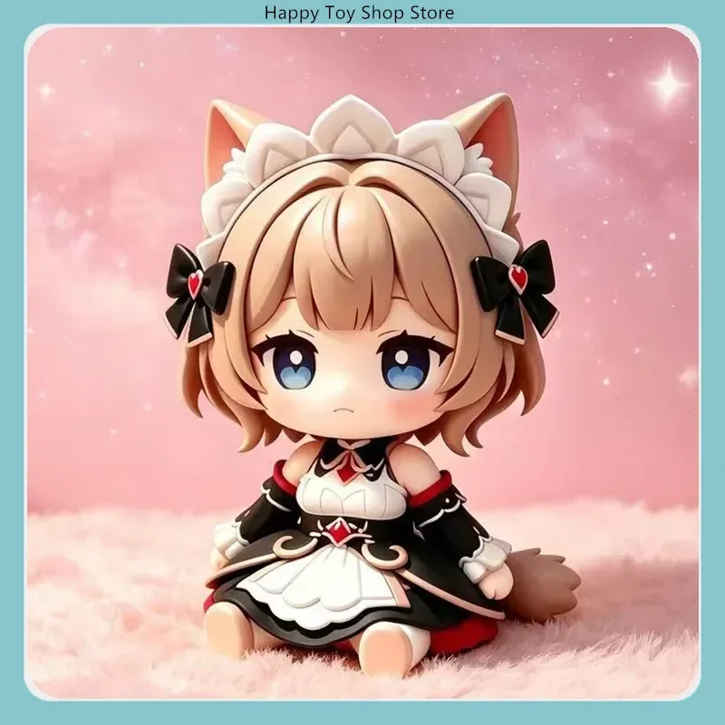 Sitting Pose Cat Sandrone 8cm Cute Anime Figure Statue - Desktop Decoration Ornament Toy Gift