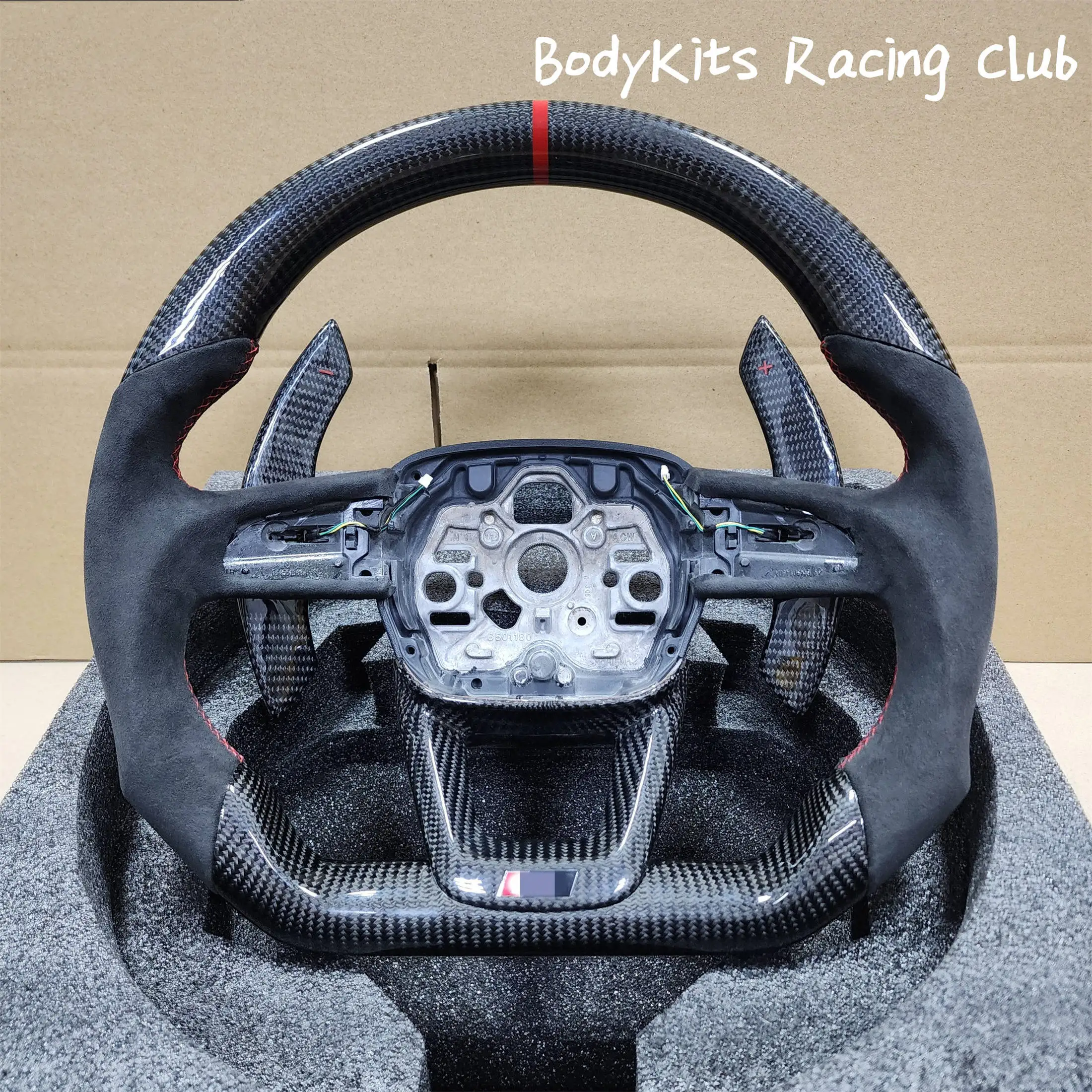 

Carbon Fiber Steering Wheel Alcantara For Audi S3 RS3 8Y RSQ3 SQ3 F3 SQ5 80A RSQ8