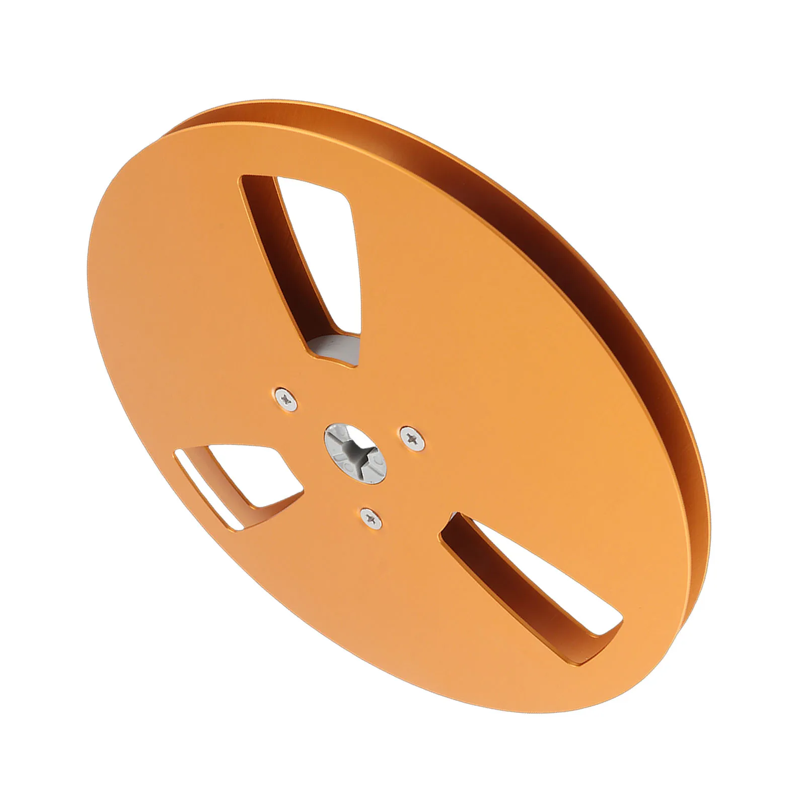 1/4 7 Inch Empty Tape Reel Aluminum Alloy 3 Hole Replacement High Strength Recording Takeup Reel for Reel To Reel Tape Player