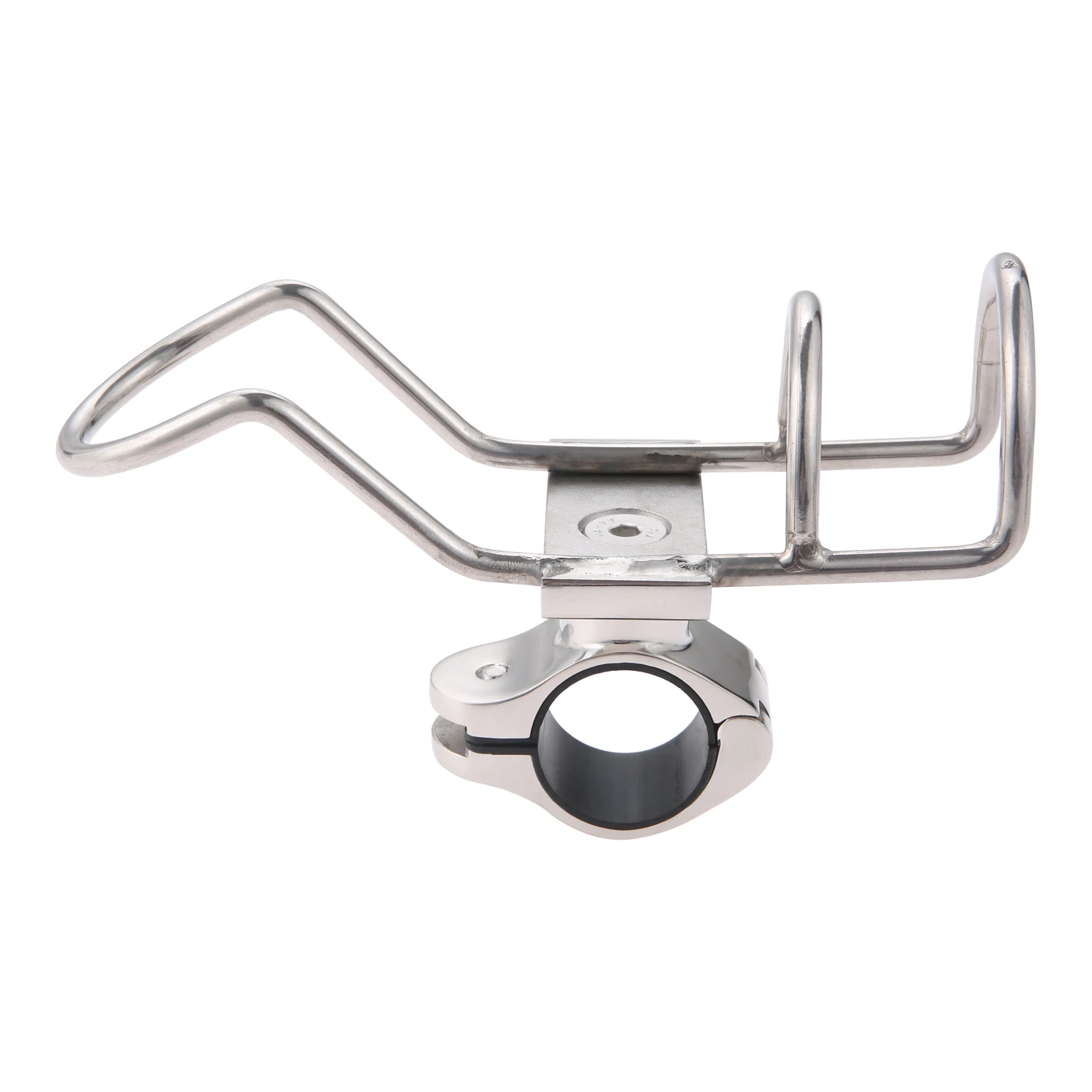 Eye Hooks Boat Accessories Marine Fishing Tools Boat Stainless Steel  Fishing Rod Holder Clamp-on with Wrench and Gasket Hooks with Screws (Color  : 1