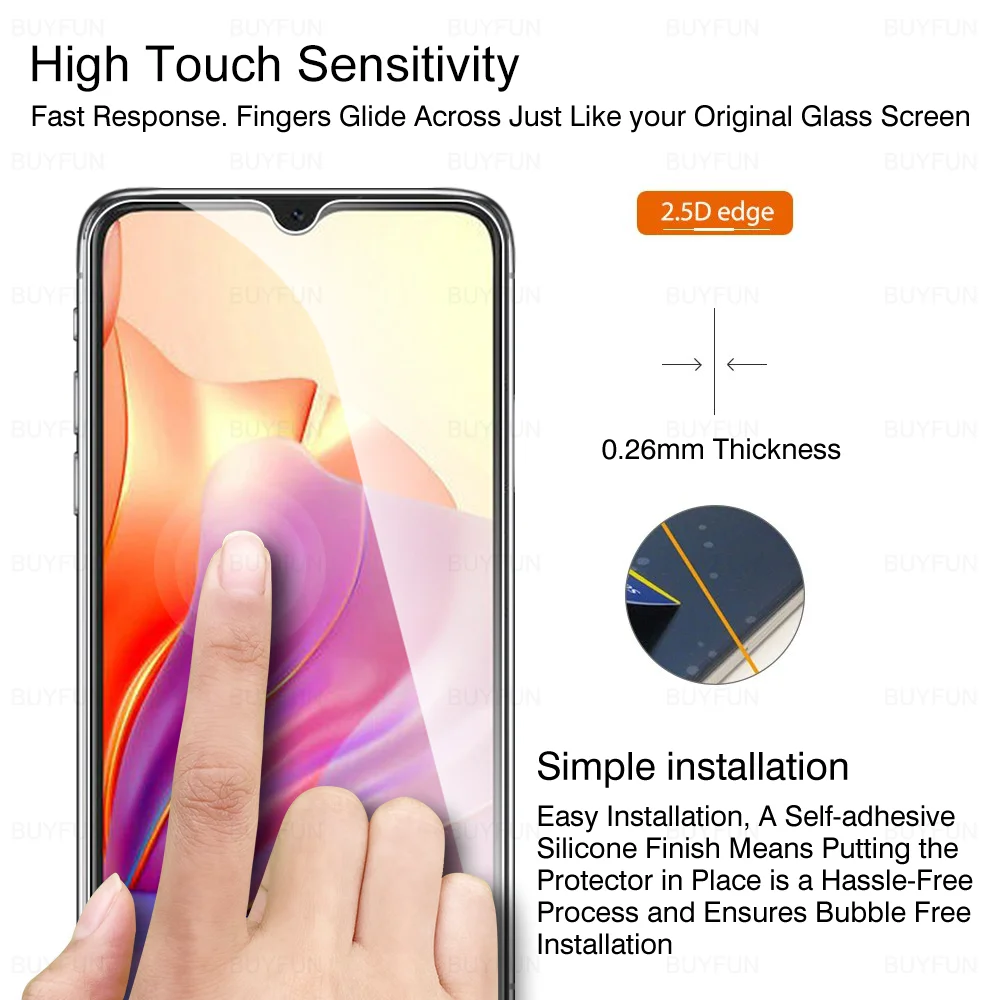 Blackview Oscal Tempered Glass Phone Screen Protector - 3 Pack
