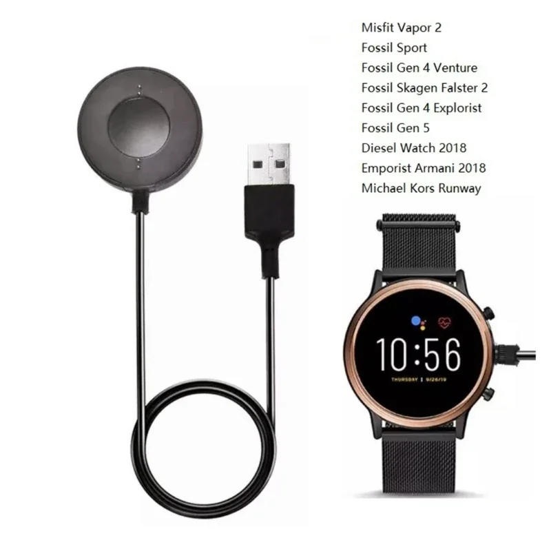 Acquista Cavo di ricarica per Fossil Gen 6 Gen5 Gen4 Venture Explorer Diesel Sport Smartwatch Caricatore magnetico Cavo di alimentazione Dock in Italia a partire da 3.27