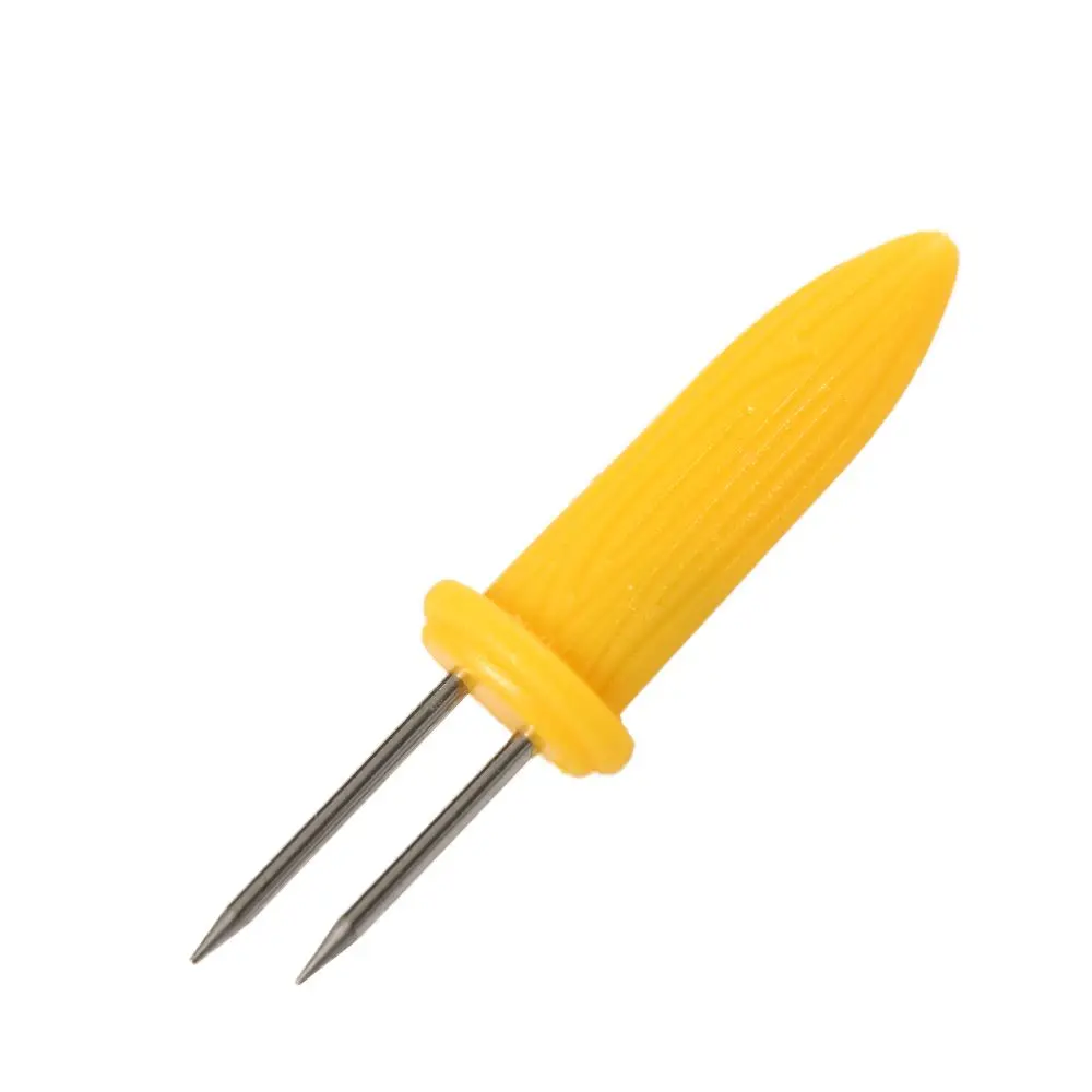 Picnic Plastic BBQ Supplies Fruit Forks Corn On the Cob Kitchen Gadget Home Corn Skewer Holder Grilling Fork BBQ Prong Set
