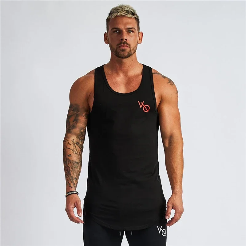 

Jogger Men Vest Fashion Men's Clothing Sports Casual Cotton Printed Vest Gym Running Training Breathable Basketball Vest
