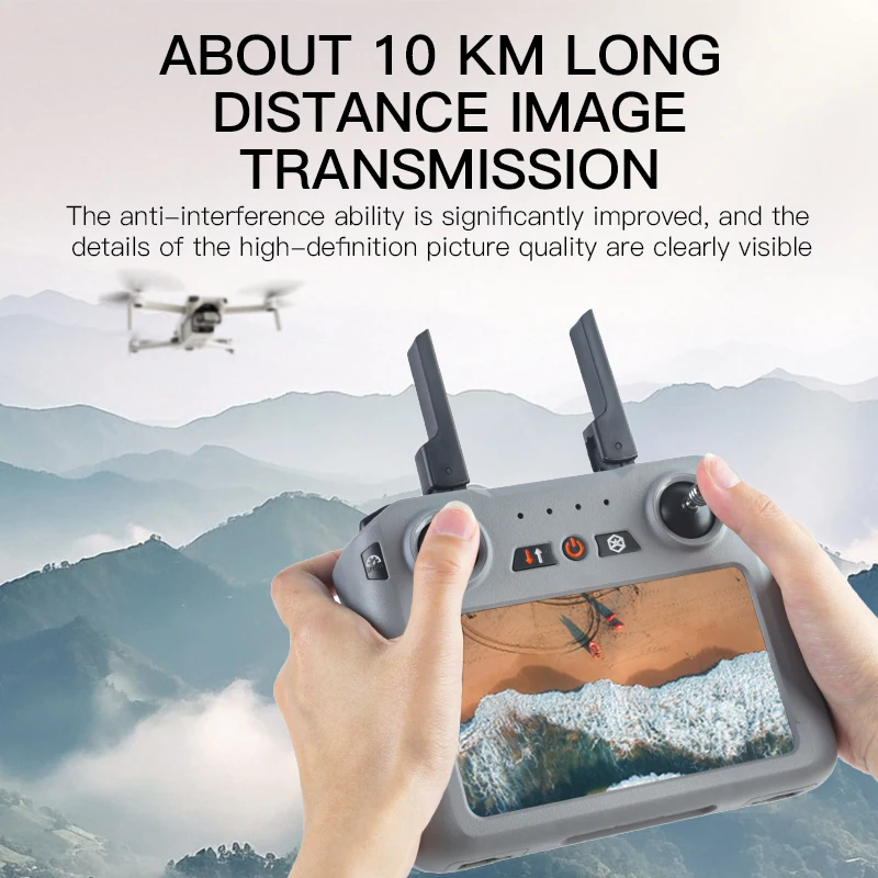 LYZRC 017 Drone con giunto cardanico a 3 assi Telecamera 4K GPS Dron Touch Screen Telecomando 10KM Trasmissione di immagini 5G Wifi FPV Quadcopter pieghevole Nuovo - immagine 3