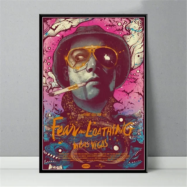 thumbnail image 1 of New Fear and Loathing In Las Vegas Classic Movie Poster Wall Art Painting Canvas Picture Prints Room Decor Personality Color, 1 of 5