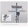 High-end bath pressurized rain shower head all copper shower aircraft carrier shower set piano keys home constant temperature 3