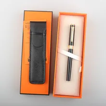 Stylos à bille de luxe en métal pour étudiants, stylos de bureau pour la rentrée scolaire, fournitures de papeterie offertes, boîte cadeau