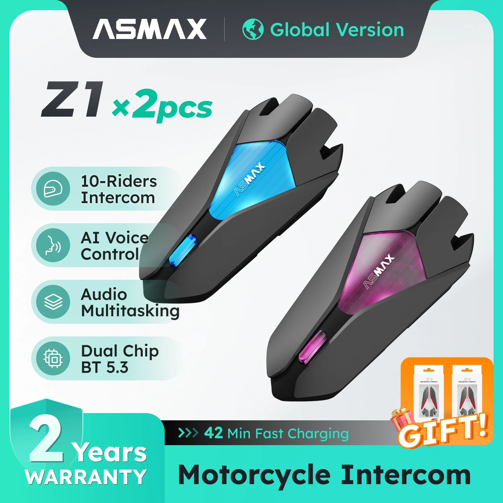 ASMAX Z1 バイク用インカム Amazon.co.jp: ASMAX バイク インカム Z1 最大10人同時通話