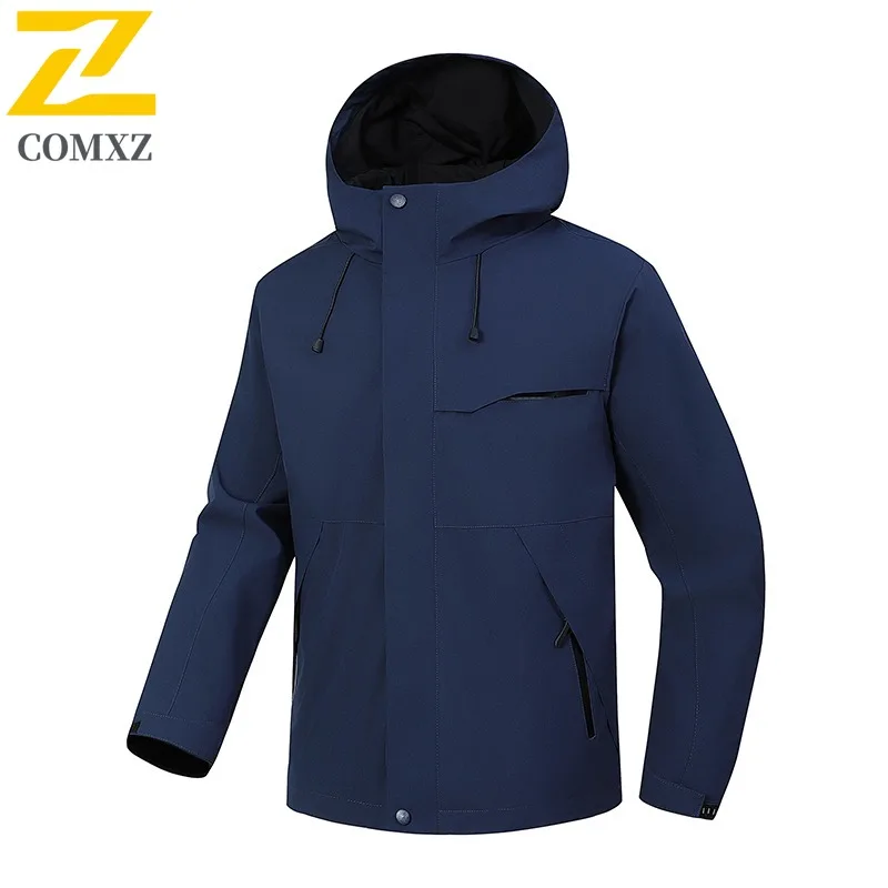 COMXZ Outdoor Mountaineering Casual Mens Jacket Cold Resistant Coat Street Style Comfortable Lightweight Autumn Winter Outerwear