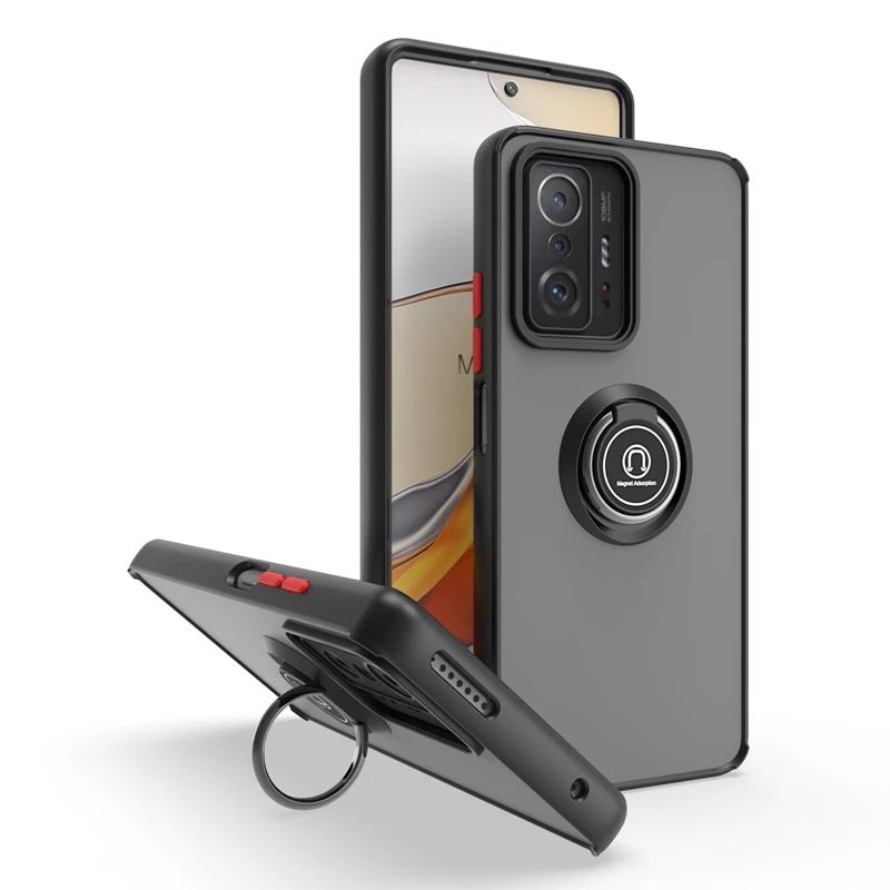 KEYSION Fashion matt ümbris Xiaomi 11T Pro 5G jaoks läbipaistev rõngasalus Põrutuskindel telefoni kate Xiaomi Mi 10T Pro 5G jaoks _voghion.com
