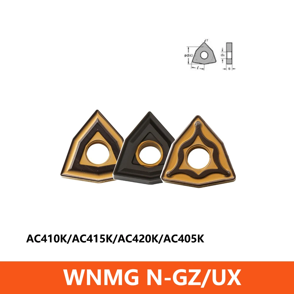 Оригинальная карбидная вставка WNMG WNMG080404N-UX WNMG080404 WNMG080408 WNMG0804012 N-UX-GZ AC410K AC420K AC415K токарный станок с ЧПУ