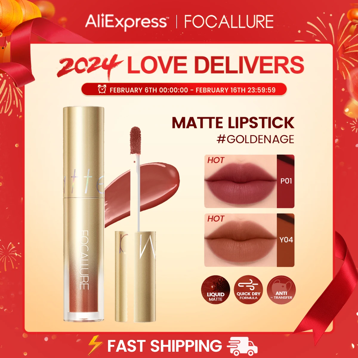 Focallure 20 Colori Velvet Matte Liquid Lipstick Waterproof Long Lasting Quick-Dry Lip Gloss High Pigment Lips Makeup Cosmetics