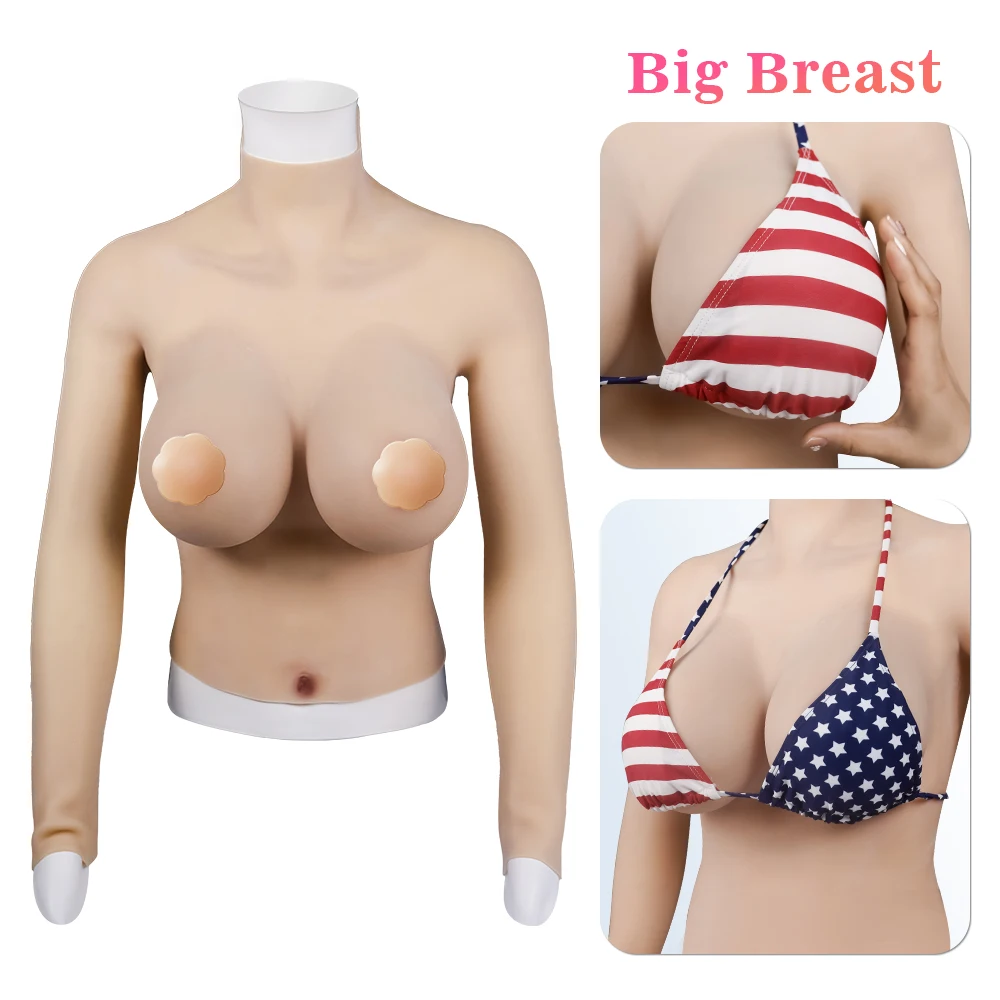 XSWL Silicone Breast Forms Realistic Huge Boobs H Cup Artificial Peitorais  para Crossdressers Transgênero Cosplay, Tan : : Casa