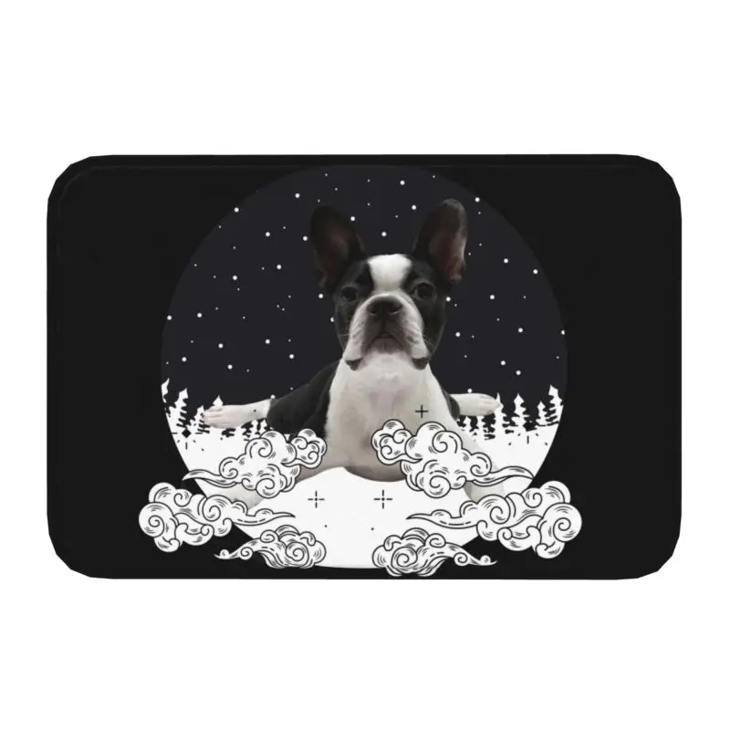 

Напольный коврик Boston Terrier для входной двери со звездами, уличный коврик для влюбленных собак, ванной, кухни, коврик для спальни, ковер