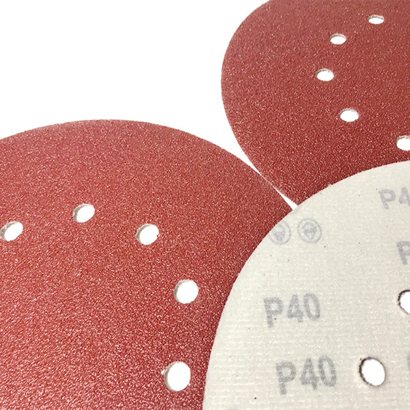 10pcs 9Inch 10 Hole Sander Disc Sanding Paper 60-2000# 225mm Abrasive Sanding Disc for Drywall Sander Wood Furniture Finishing