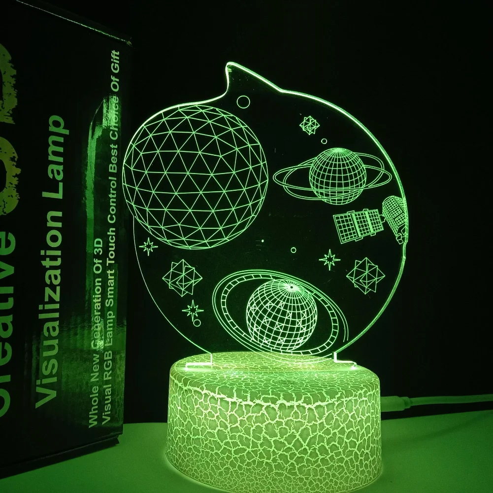 

Ночник «Вселенная, космос, Галактика» для детской комнаты, Декор, солнечная система, 3D ночник, светодиодная настольная лампа, рождественский подарок для мальчиков и девочек