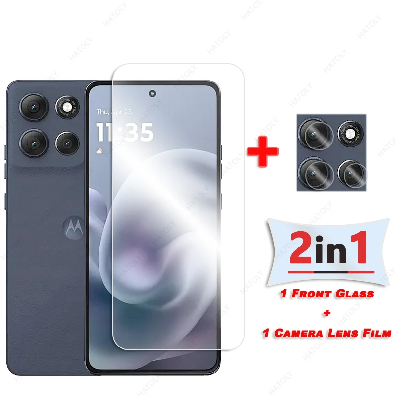 HD Clear Protective Film and Camera Lens Protector for Motorola Moto G86 Power