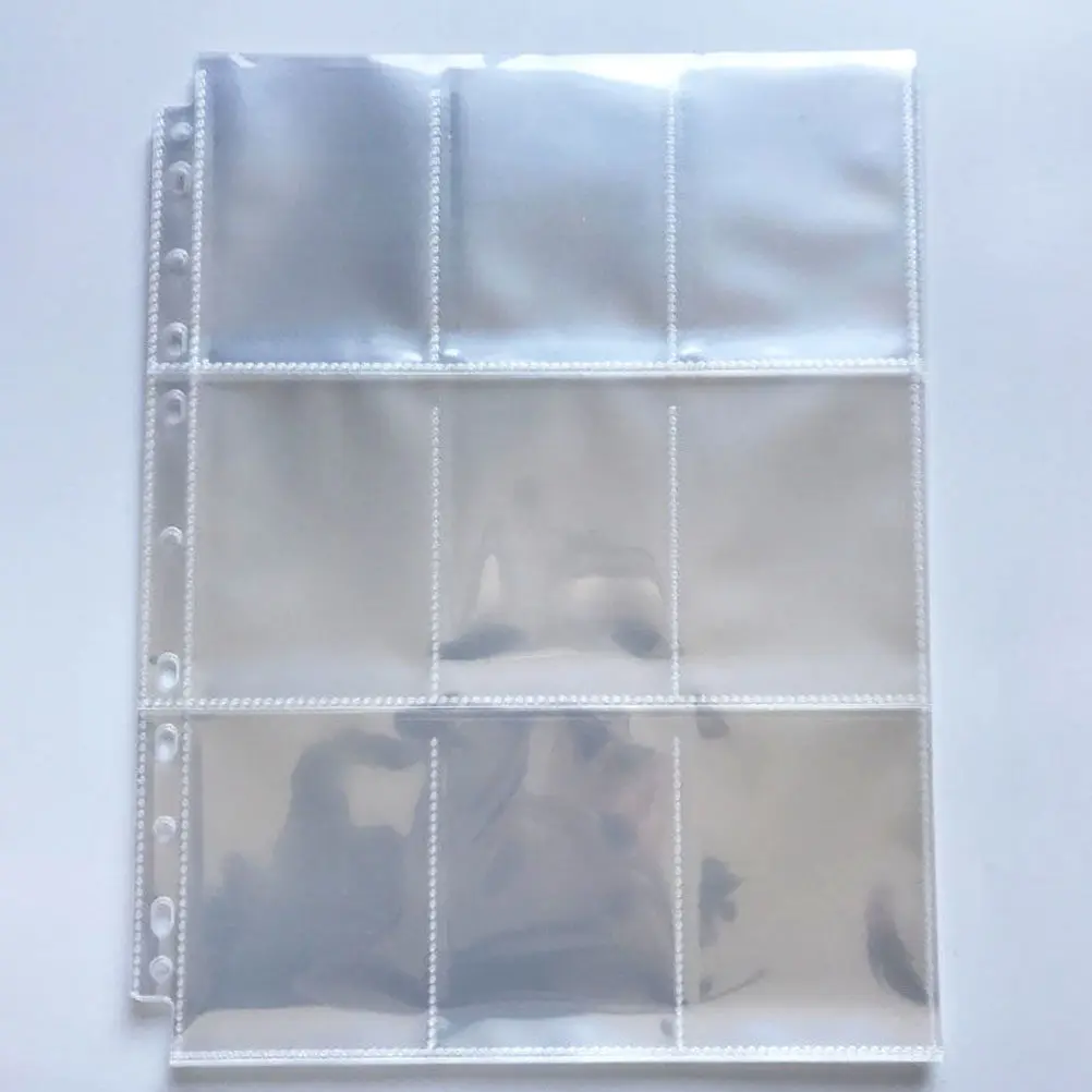 50pcs 투명 사진 슬리브 사진 카드 수집품을 위한 프리미엄 플라스틱 페이지 프로텍터 안전 보관 앨범 리필 블라인더
