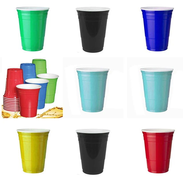 50Pcs/Set 450Ml Red Disposable Plastic Cup Party Cup Bar Restaurant  Supplies Household Items for Home Supplies - AliExpress