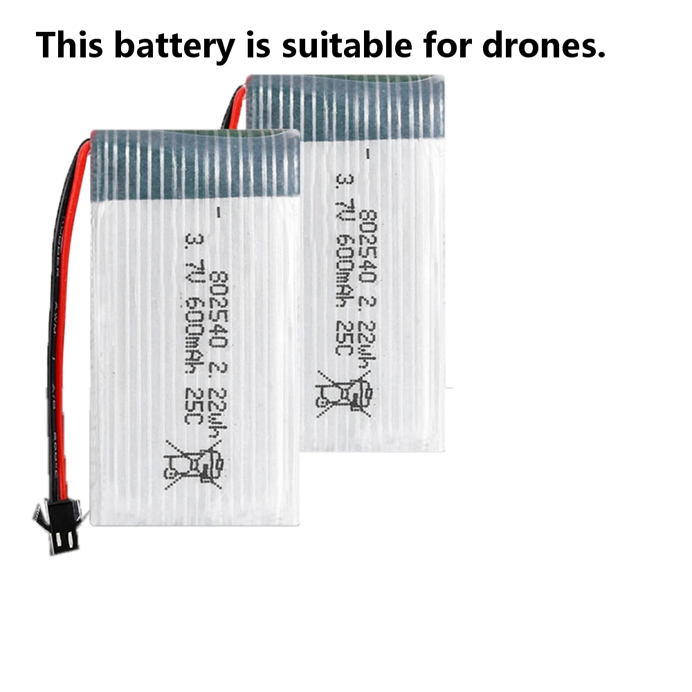 

Rechargeable 3.7V 802540 25C 600Mah Li-Polymer Li Battery For Rc Drone X5Sw Remote Control Aircraft Helicopter Models X5C