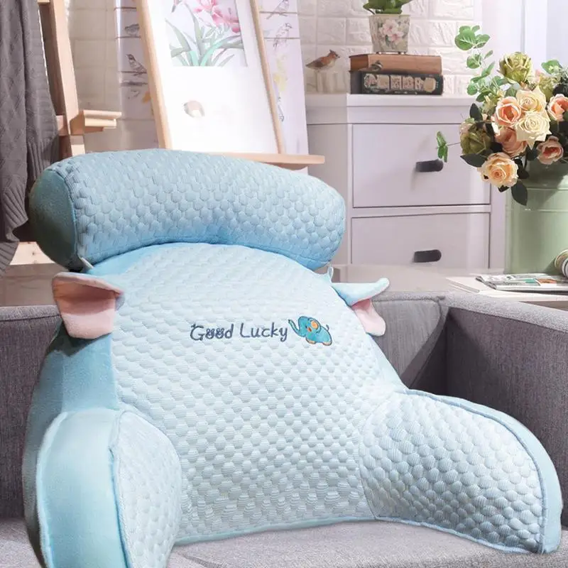 Soft Lumbar Support Pillow Ice Silk Reading Bedside Pillows Multifunctional Sofa Cushion For Playing Games Relaxing Watching TV 5