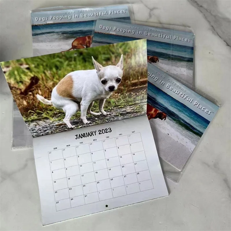 Calendar Dogs Pooping | Funny Wall Calendars 2023 | Dog Pooping Wall  Calendar - Wall - Aliexpress